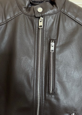 H&M Erkek Deri Ceket - Görsel 3