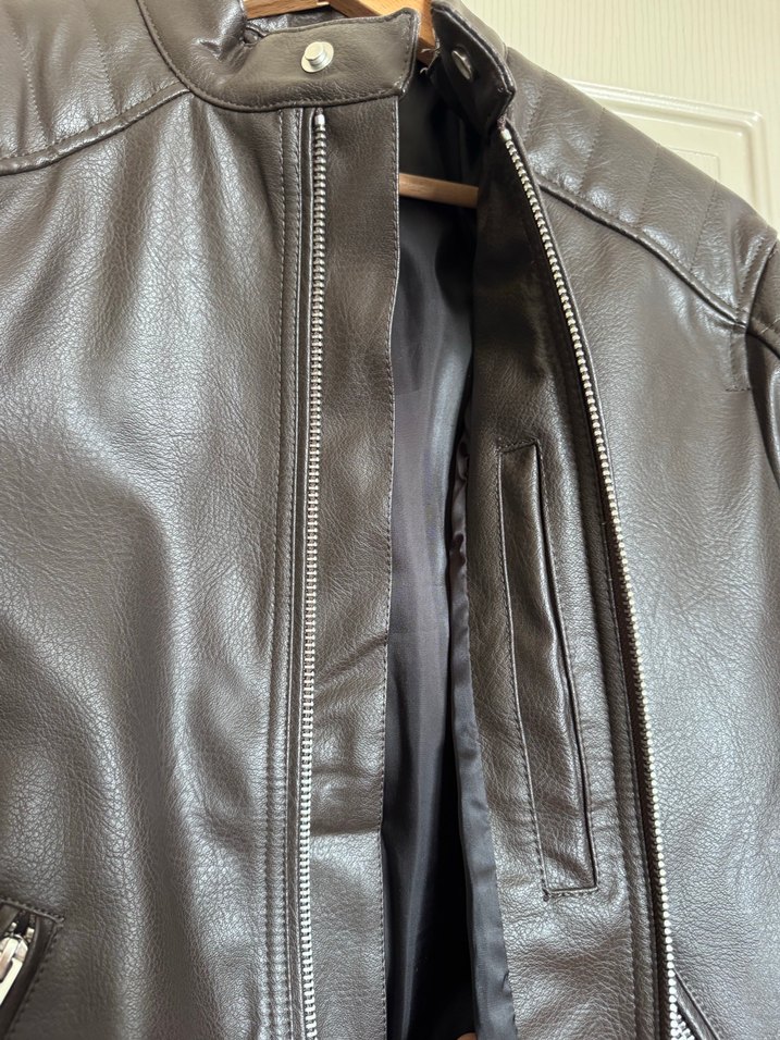 H&M Erkek Deri Ceket - Görsel 4