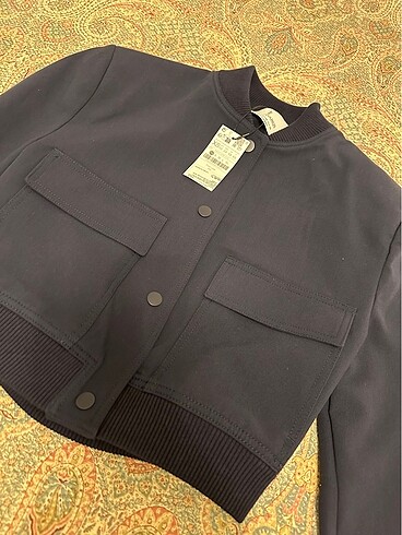 xs Beden lacivert Renk Stradivarius Lacivert Bomber Ceket