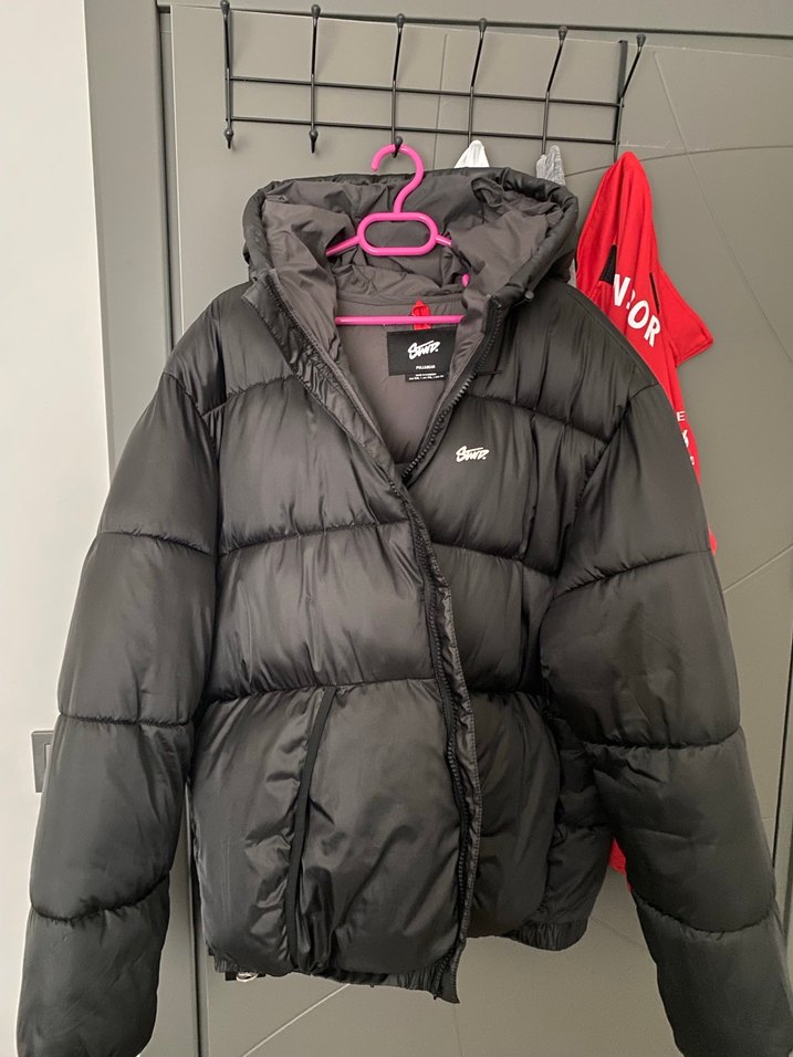 P&B Erkek Siyah Şişme Kapüşonlu Mont - Görsel 2