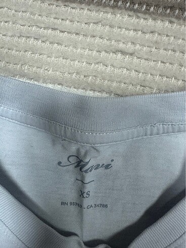 xs Beden beyaz Renk Mavi tshirt