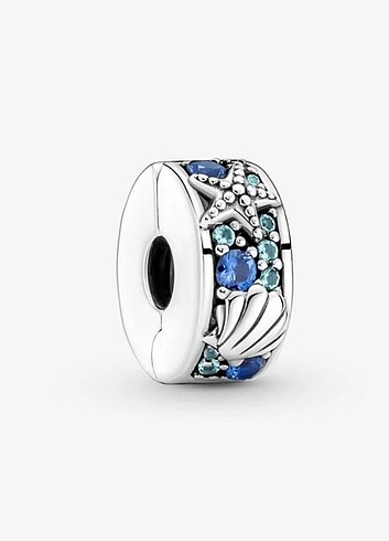 Pandora gümüş deniz kabuğu charm klips