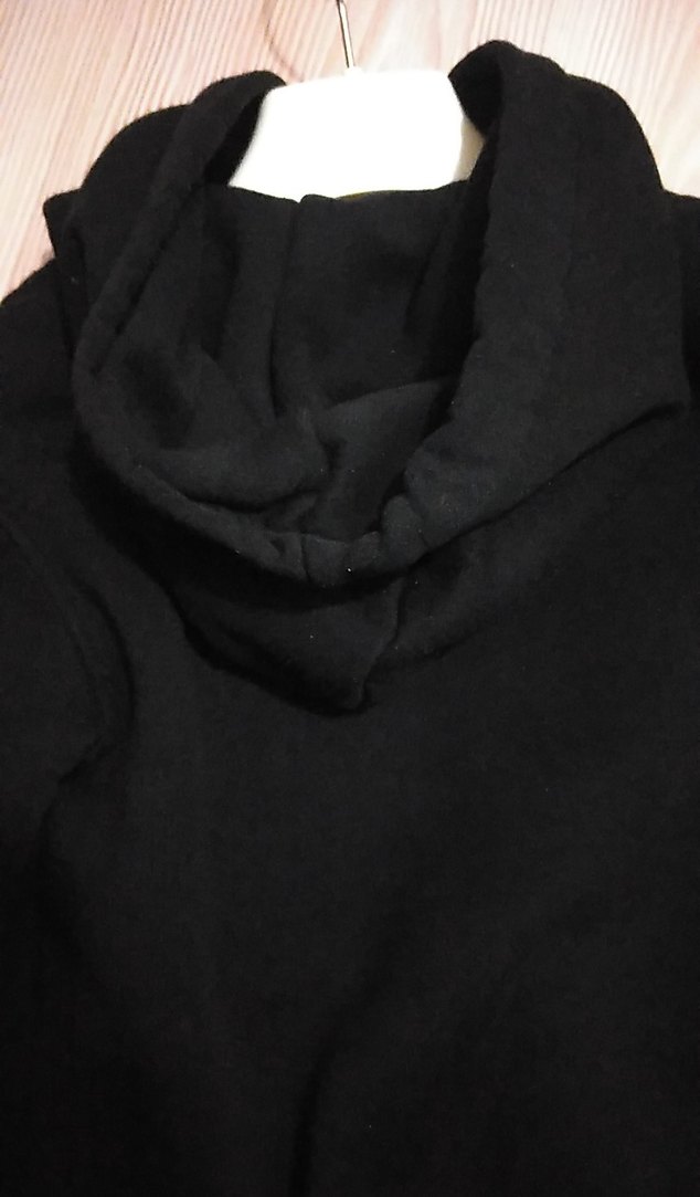 Erkek Siyah Kapüşonlu Sweatshirt - Görsel 4