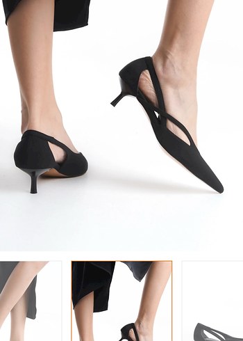 siyah topuklu ayakkabı 38 - Görsel 2