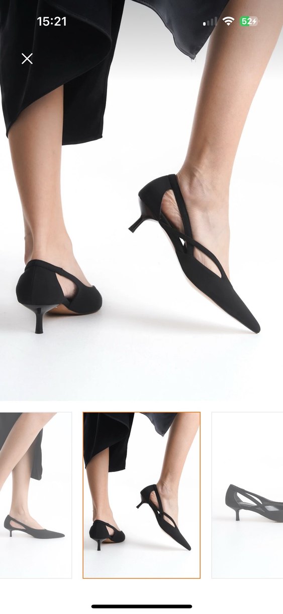 siyah topuklu ayakkabı 38 - Görsel 2