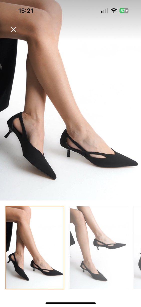siyah topuklu ayakkabı 38 - Görsel 5