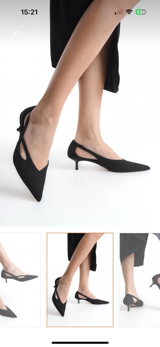 siyah topuklu ayakkabı 38 - Görsel 3