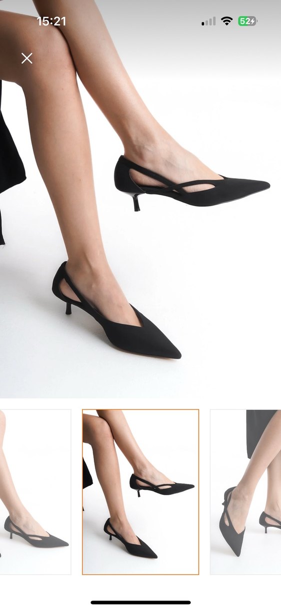 siyah topuklu ayakkabı 38 - Görsel 4