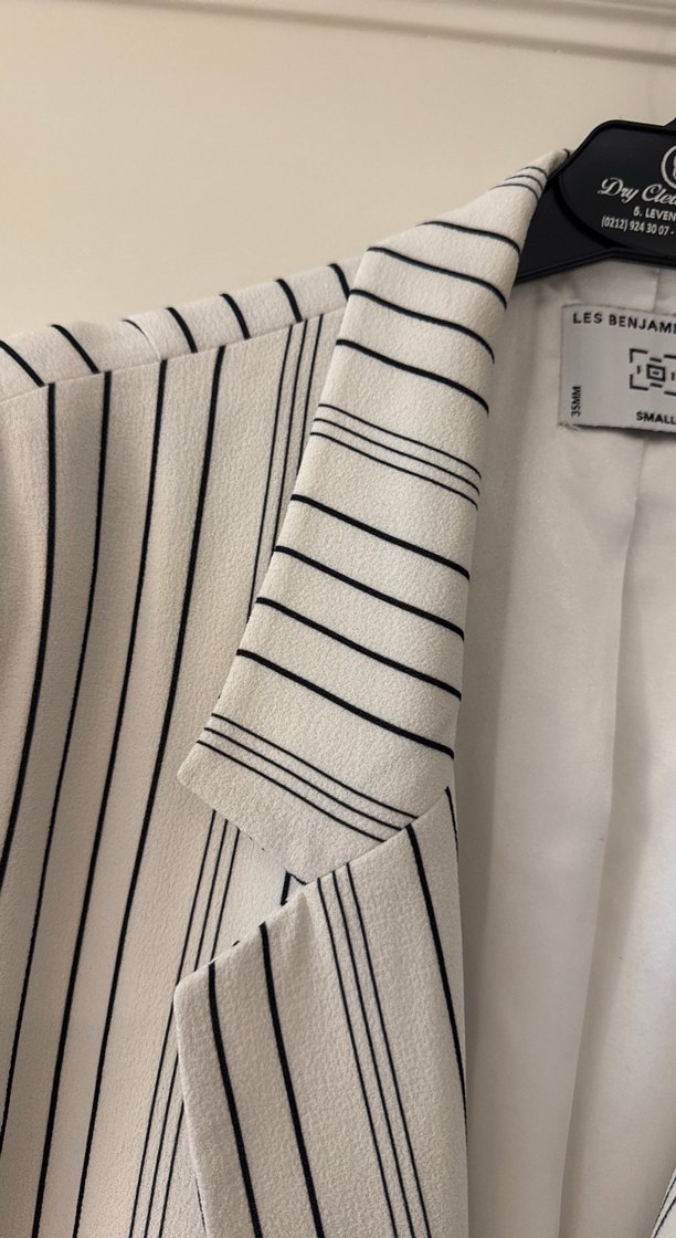 Les Benjamins kreş Çizgili Beyaz Blazer Ceket — görsel 5/6