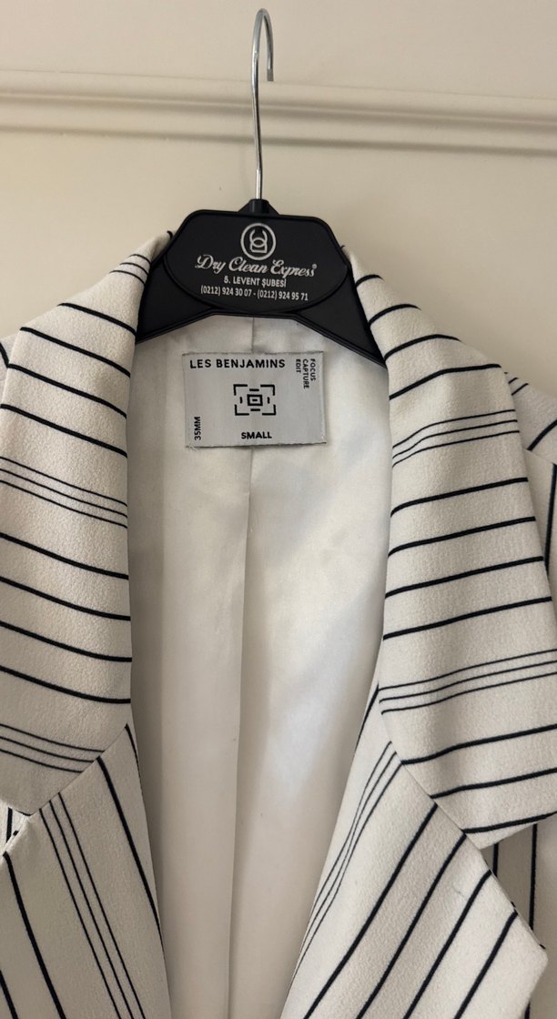 Les Benjamins kreş Çizgili Beyaz Blazer Ceket — görsel 3/6