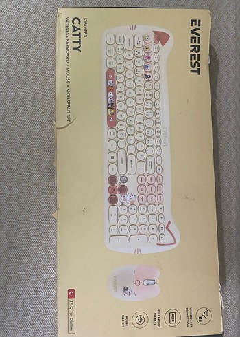 Bej Renkli Pastel Temalı Klavye ve Mouse - Görsel 2