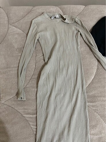H&M hm midi elbise uzun kollu