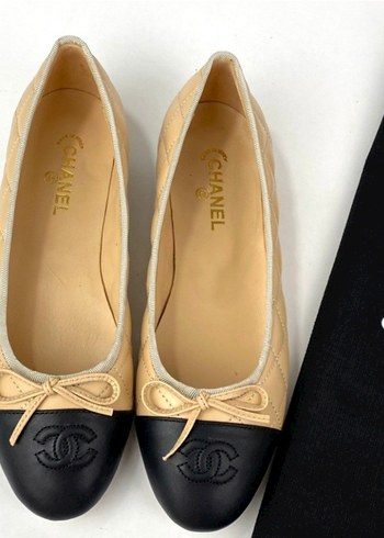 39 Beden chnl ballerina capitone krem babet