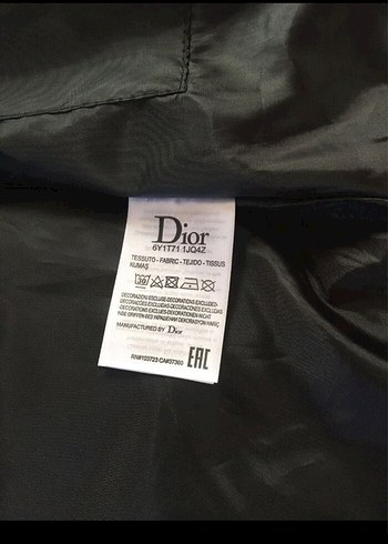 m Beden Dior Siyah Kapüşonlu Yağmurluk