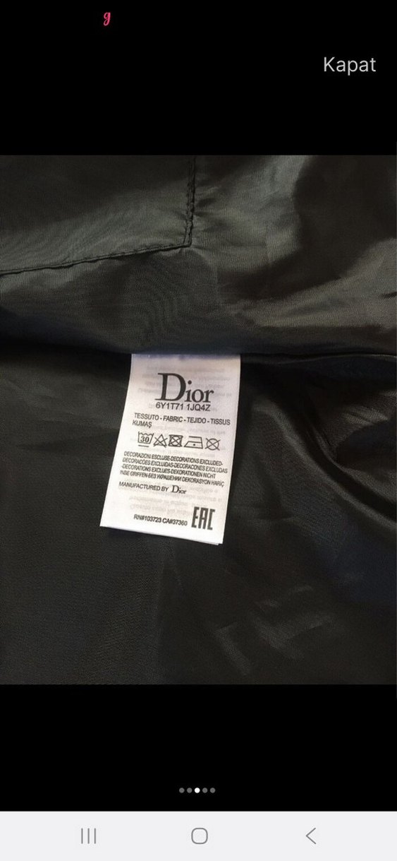 Dior Siyah Kapüşonlu  Yağmurluk - Görsel 3