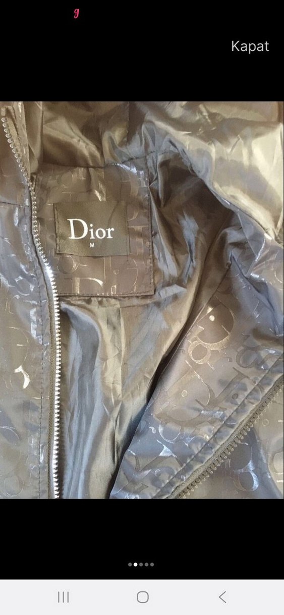 Dior Siyah Kapüşonlu  Yağmurluk - Görsel 5