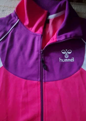 pembe Mor Hummel Fermuarlı Sweatshirt ve Eşofman - Görsel 3