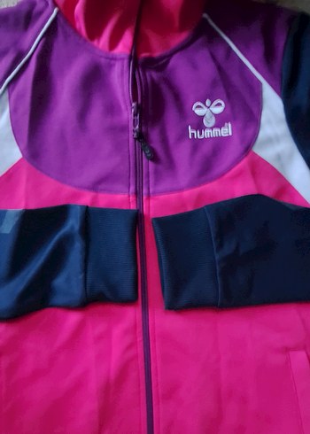 pembe Mor Hummel Fermuarlı Sweatshirt ve Eşofman - Görsel 4
