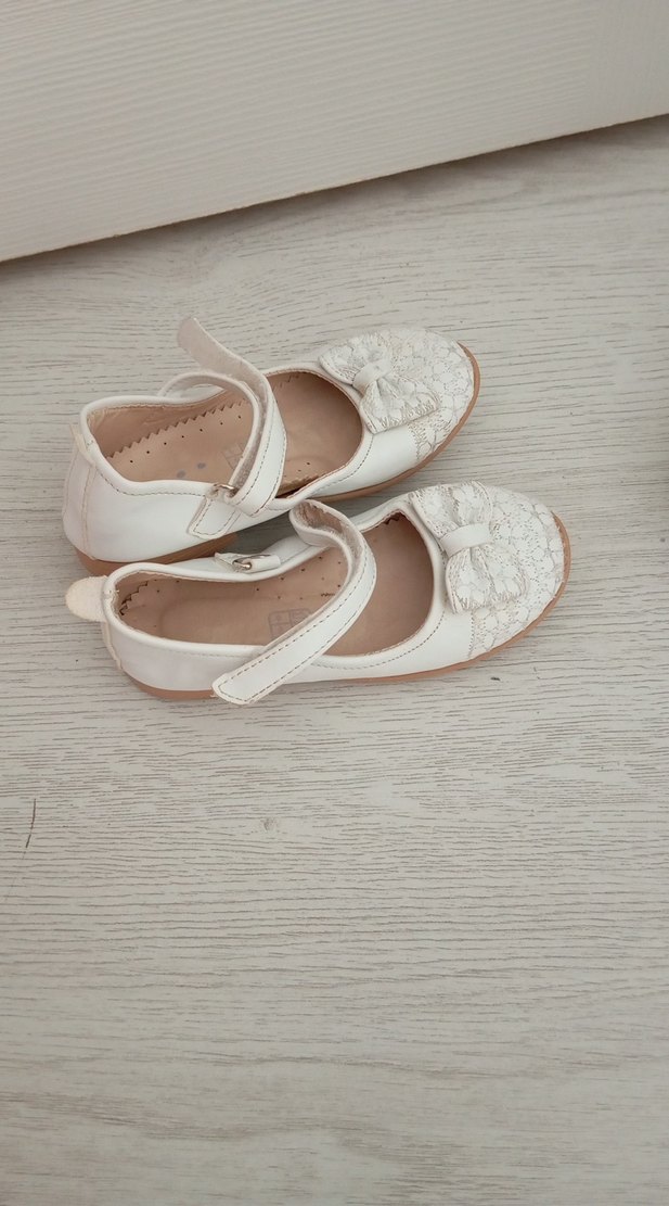 Beyaz Dantelli Kız Çocuk Babet Ayakkabı - Görsel 2