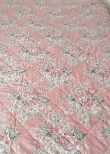 çift kişilik pike Pembe Çiçek Desenli - Görsel 2