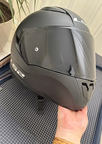 LS2 çift vizörlü Motosiklet Kaskı Siyah - Görsel 5