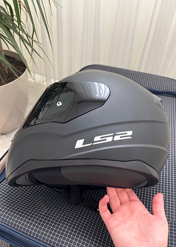 LS2 çift vizörlü Motosiklet Kaskı Siyah - Görsel 6