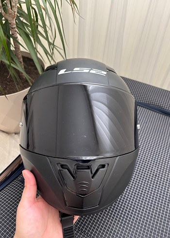 LS2 çift vizörlü Motosiklet Kaskı Siyah - Görsel 7