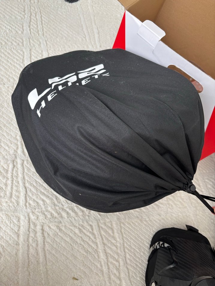 LS2 çift vizörlü Motosiklet Kaskı Siyah - Görsel 2