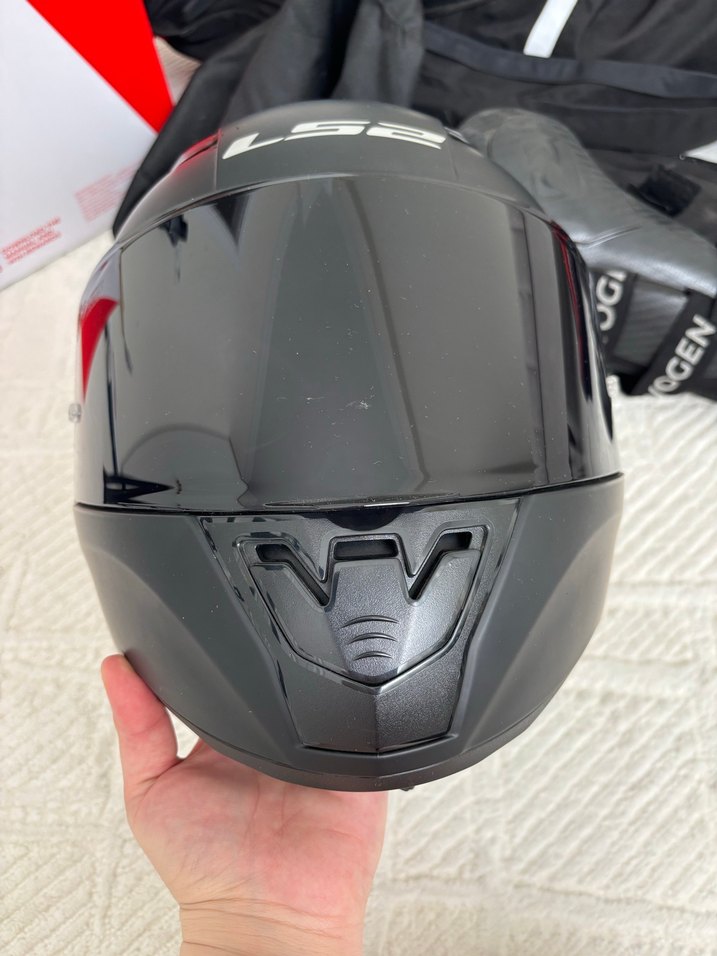 LS2 çift vizörlü Motosiklet Kaskı Siyah - Görsel 4