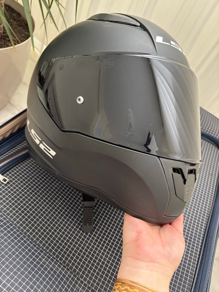 LS2 çift vizörlü Motosiklet Kaskı Siyah - Görsel 5