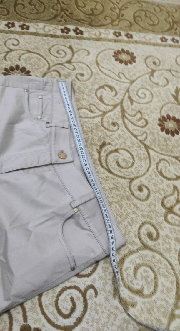 Bej Kadın Kumaş Pantolon Midi Boy - Görsel 3