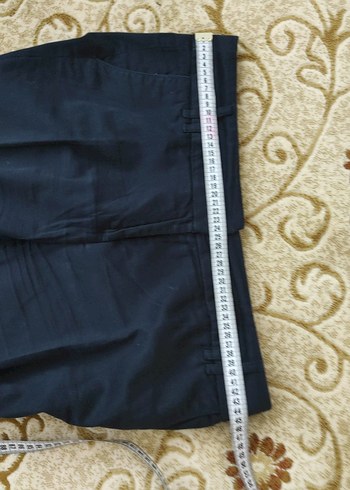 Kadın Lacivert Normal Boy Kumaş Pantolon - Görsel 2