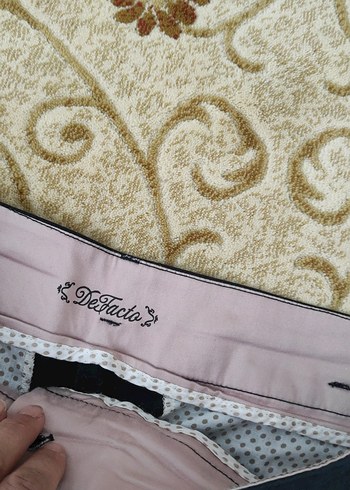 Kadın Lacivert Normal Boy Kumaş Pantolon - Görsel 3