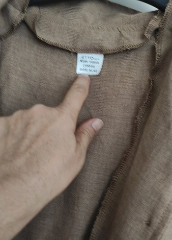 Bej Keten Midi Kadın Tulum - Görsel 2