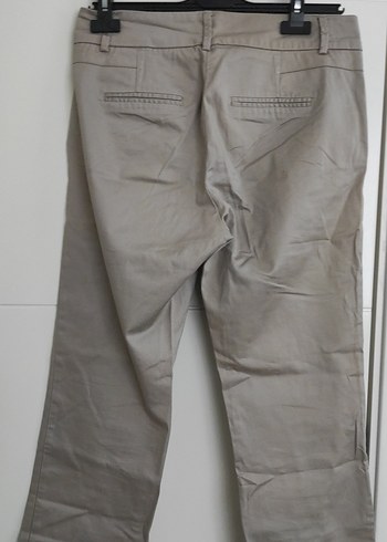 Bej Kadın Keten Kumaş Pantolon - Görsel 2