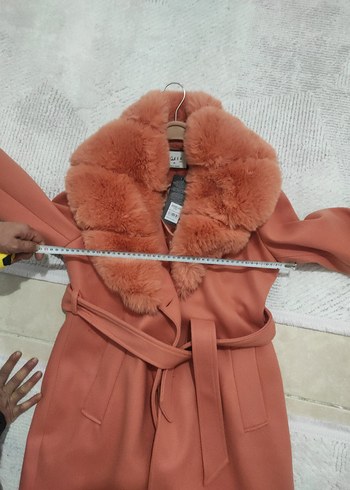 Kahverengi Kürklü Uzun Kadın Kaban - Görsel 8