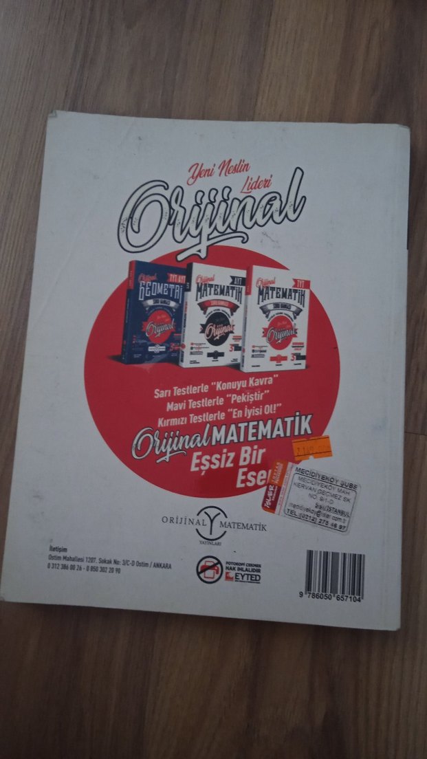 AYT Orijinal Matematik Soru Bankası - Görsel 2