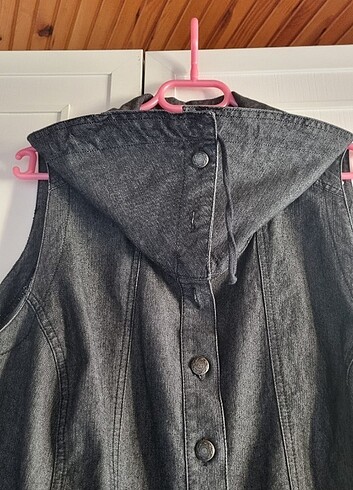 52 Beden Gri jeans yelek 52 beden 