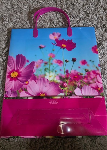 Çiçek Baskılı Pembe Kadın Tote Çanta - Görsel 5