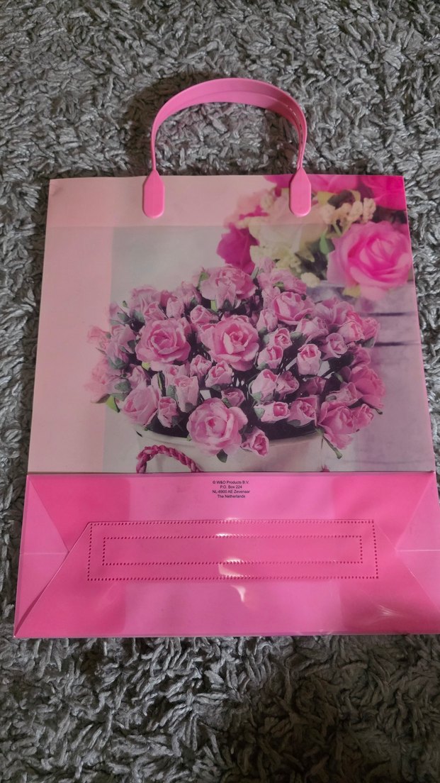 Çiçek Baskılı Pembe Kadın Tote Çanta - Görsel 3