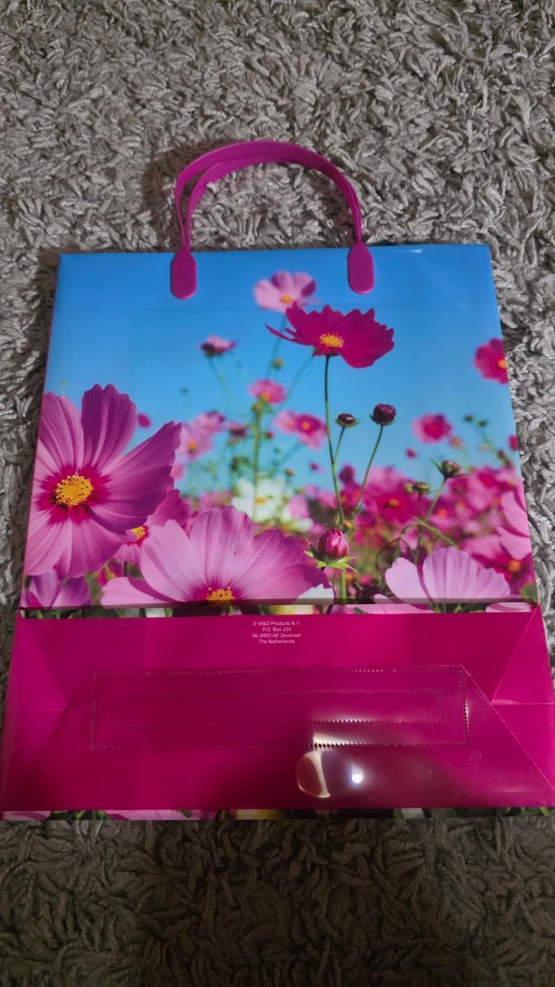 Çiçek Baskılı Pembe Kadın Tote Çanta - Görsel 5