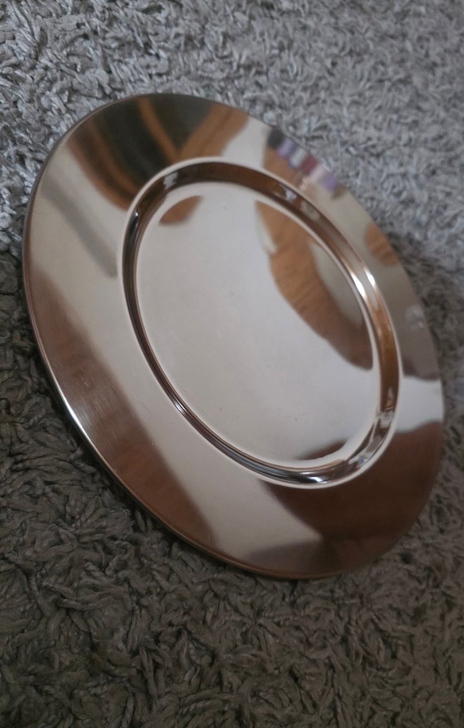 Parlak Modern Gümüş Renkli Tepsi - Görsel 2