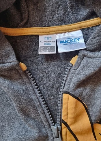 Erkek Çocuk Gri Kapüşonlu Fermuarlı Sweatshirt - Görsel 3