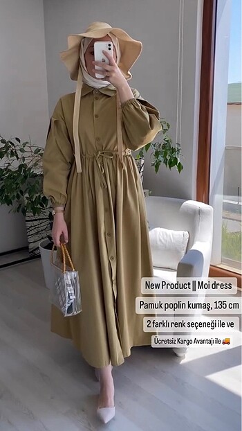 Manuka Poplin Elbise