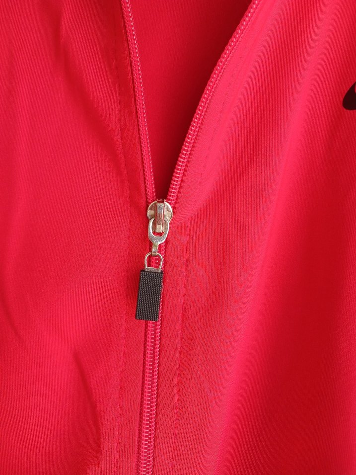 Kırmızı Fermuarlı Spor Ceket - Görsel 4