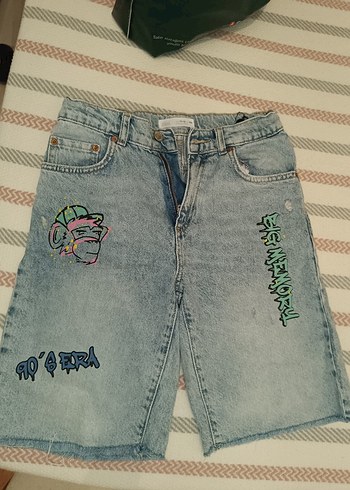 Erkek Çocuk Bol Kesim Denim Şort