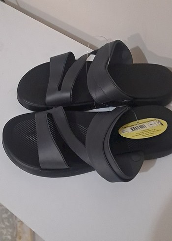 Erkek Siyah Bantlı Kauçuk Sandalet - Görsel 3