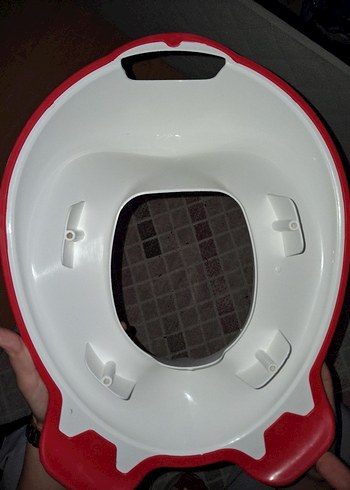 Kırmızı Detaylı Beyaz Çocuk Tuvalet Adaptörü - Görsel 2