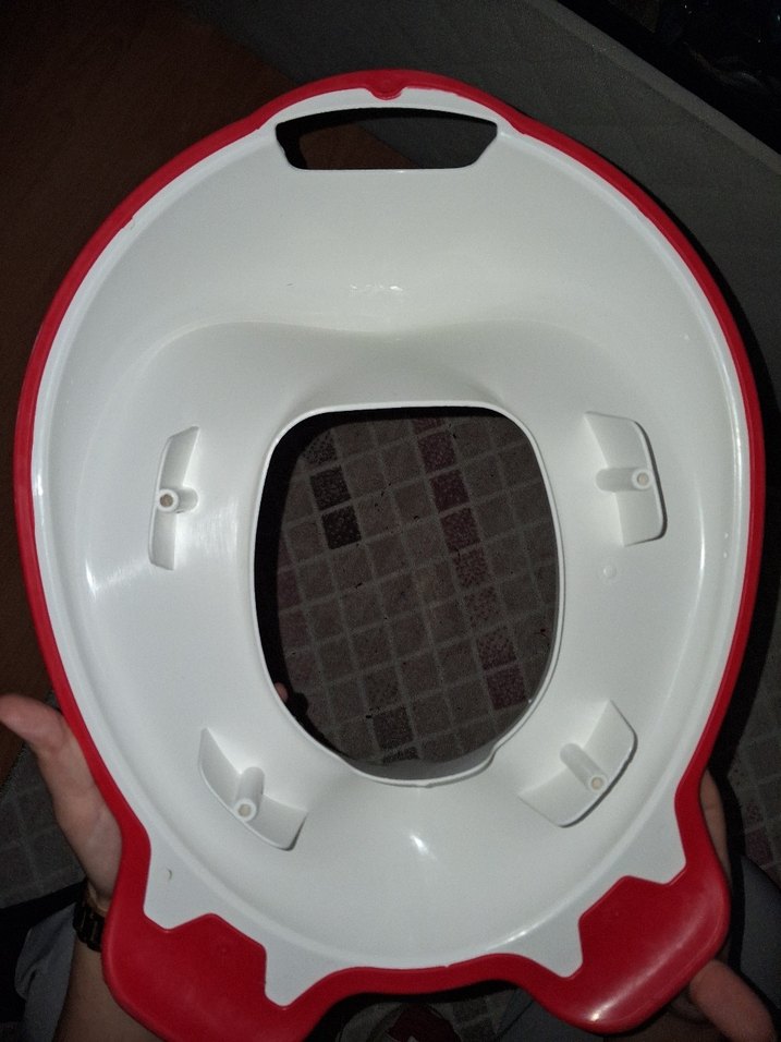 Kırmızı Detaylı Beyaz Çocuk Tuvalet Adaptörü - Görsel 2