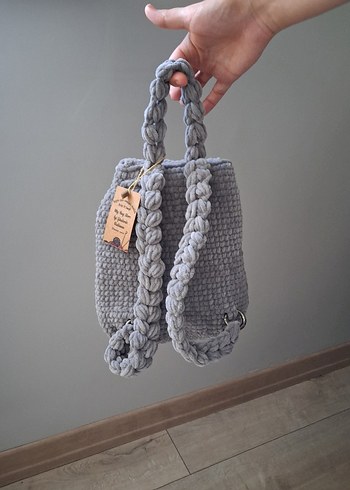 Gri Nakışlı Sırt Çantası - Görsel 5